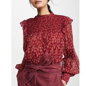 Free People Roma Floral Print Top
